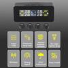 Car TPMS Tyre Temperature Monitor Tire Pressure Monitoring System 4 Sensors Digital LCD Display Solar/USB Powered Auto Security Alarm Systems