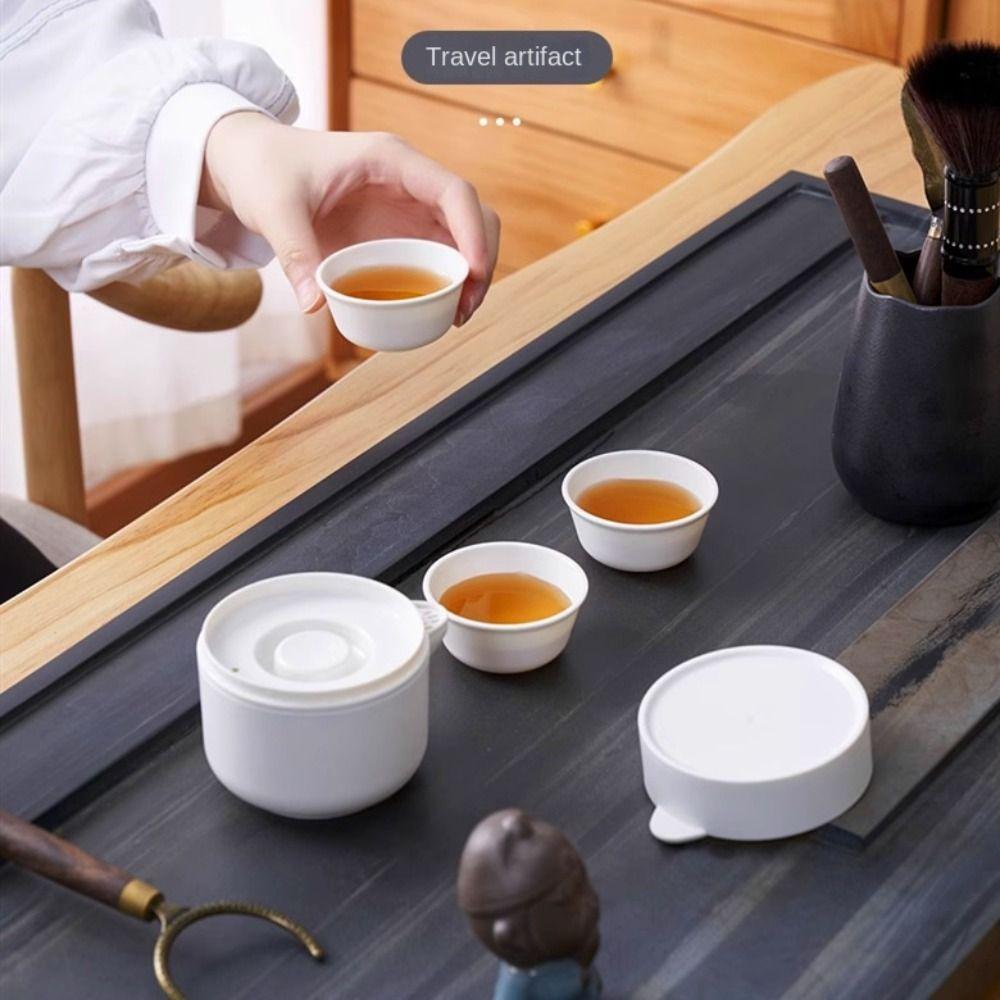 plastic Kung Fu Tea Set Disposable Travel Tea Set Travel Set Portable Teapot  picnic