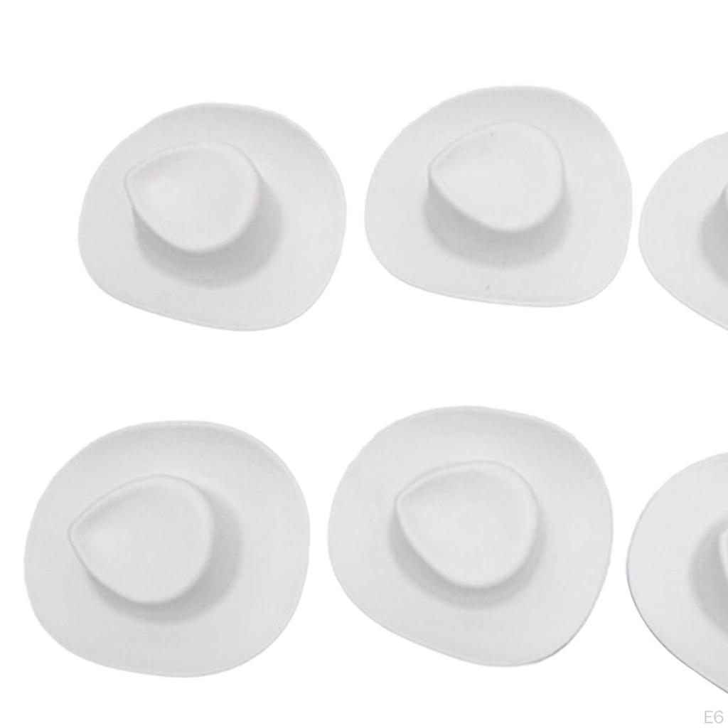 10 Pieces Doll Hat, Mini Hat for Dollhouse, Western Cowboy Hats Dressing Up Dolls