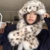 Neuer mongolischer Hut mit Leopardenmuster, koreanische Version Eimerhut aus Kunstminkpelz, Damen Herbst- und Winter-Fischerhut mit Ohrenschutz, Vintage