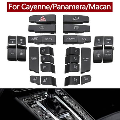 Front Rear Nsole Air Vent Temperature Ventilation Adjust AC Button Switch Caps For Porsche Cayenne 7P5 Panamera 970 Macan 95B
