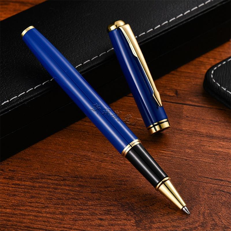 Black Gender-Neutral Pen, Business Gift Pen, Metal Signature Pen, Meeting Advertising Pen, Orb Pen, Fountain Pen