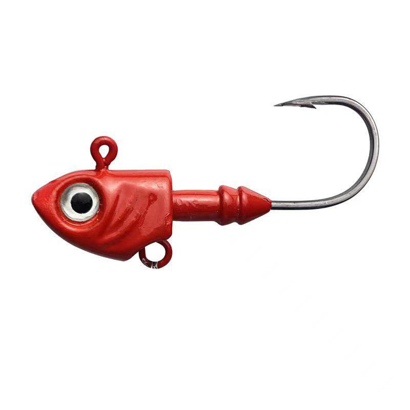 Luminous Fish-Shaped Jig Head with Spinner Blade 3.5-33g, Blood Groove Hook for Bass & Perch, Multi-Layer Soft Bionic Bait