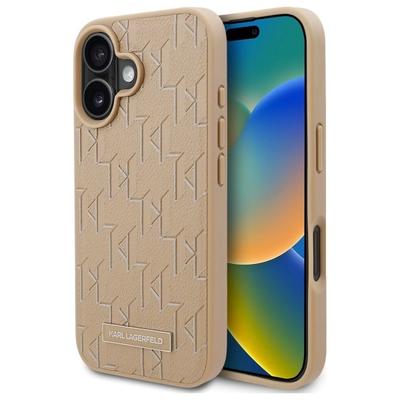 Karl Lagerfeld Klhmp16Spkhporpe Iphone16 6.1 Beige Hardcase Hot Stamp Magsafe