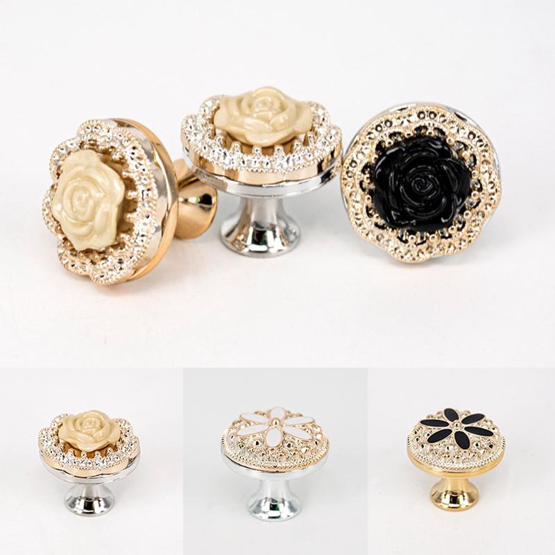 [Opening Door] Double-Piece Table Handle Factory Direct Supply Handle European Coffee Cupboard Drawer Small Single-Hole Plastic Handle