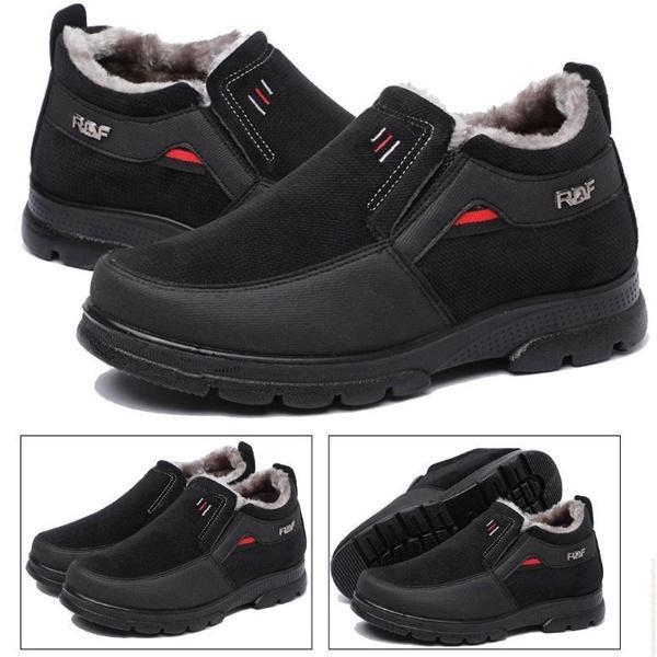 Männer Winter Schnee Stiefel Verdicken Warme Stiefel Baumwolle Schuhe Stiefeletten Wasserdicht Bequeme Slip auf Kurze Schnee Stiefel Plus Größe 39-48