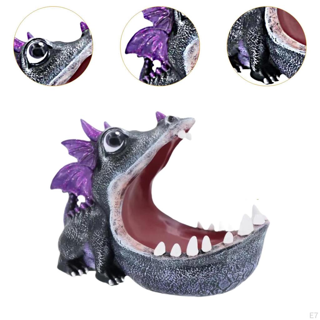 Dinosaur Figurine Key Holder Bowl for Home Entryway Desk Decoration