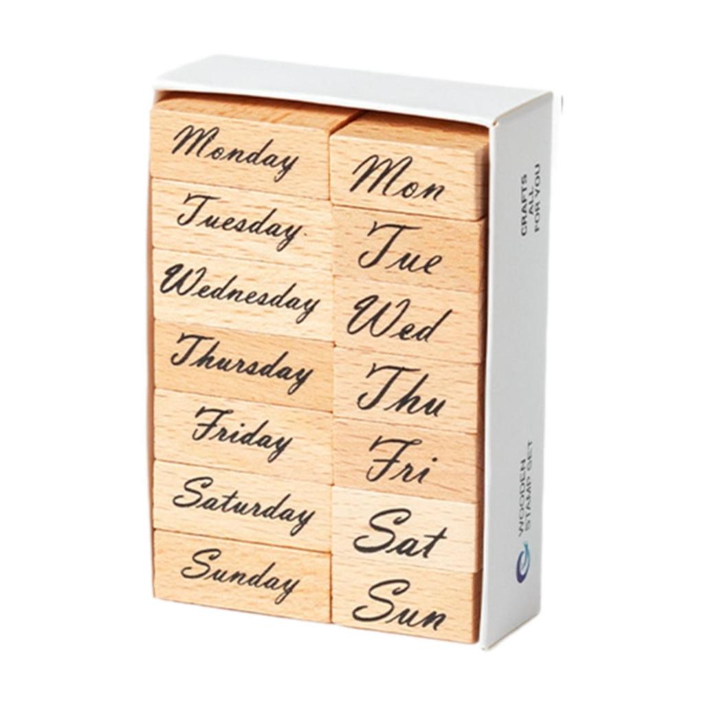1 Box Decorative Wooden Stamps, Lightweight Wooden Rubber Stamps for Decorating,