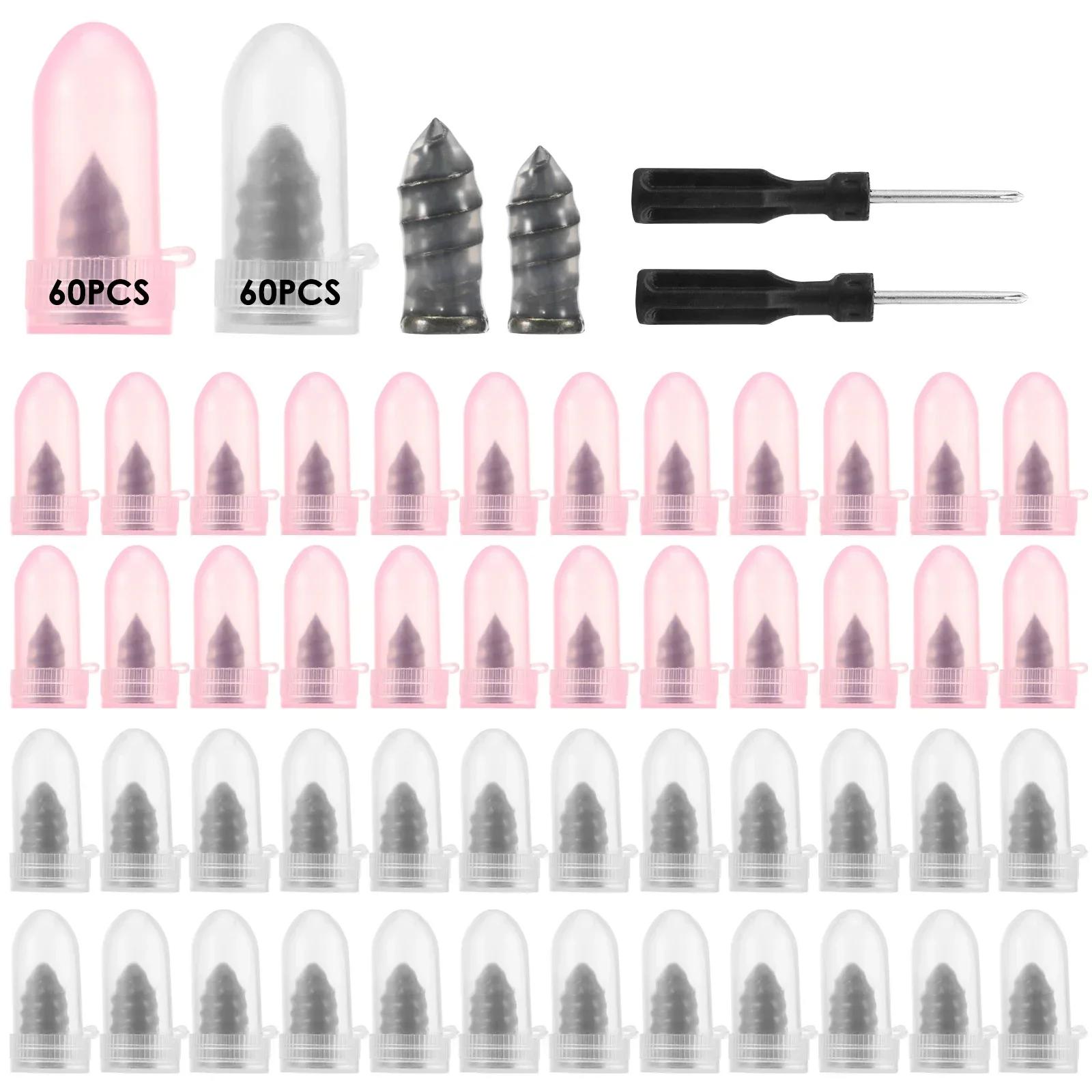 

120Pcs Kits with Screwdriver Tire Repair Tire Repair Nails Self-Tapping Screw Rubber Screw Tool for Car Motorcycle