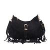 Bohemian Style Suede Shoulder Bag Retro Ethnic Style Handbag Fashion Tassel Crossbody Bag  Travel