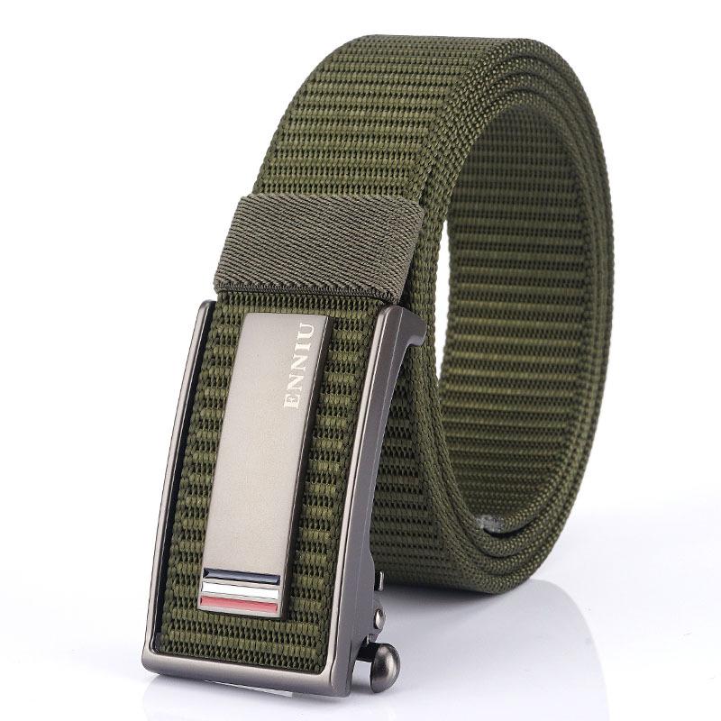 Fashion Men Tactical Belt Top Quality Comfortable Nylon Belts For Male Metal Automatic Buckle Canvas Waistband Training