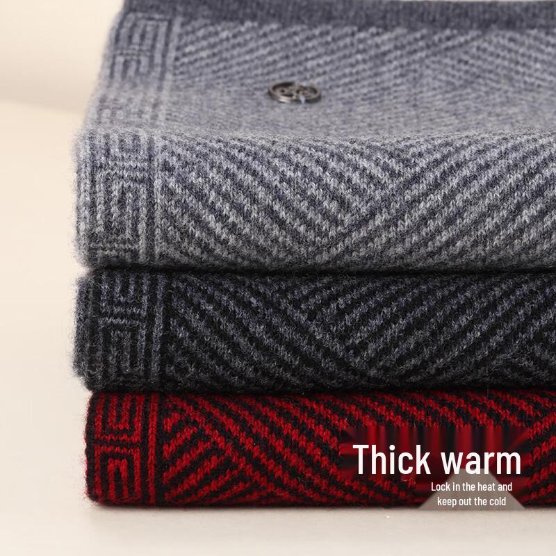 Hengyuanxiang Men's Pure Wool Scarf