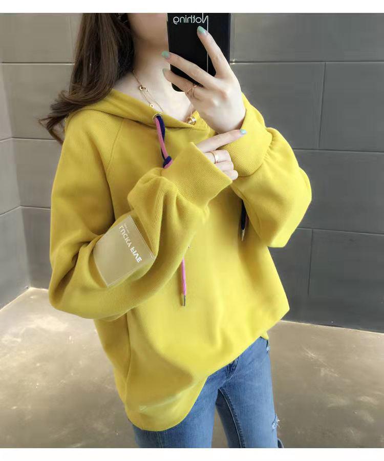 Korean Style 2026 Spring Autumn Loose Pullover Hoodie for Women - Trendy College Sweatshirt