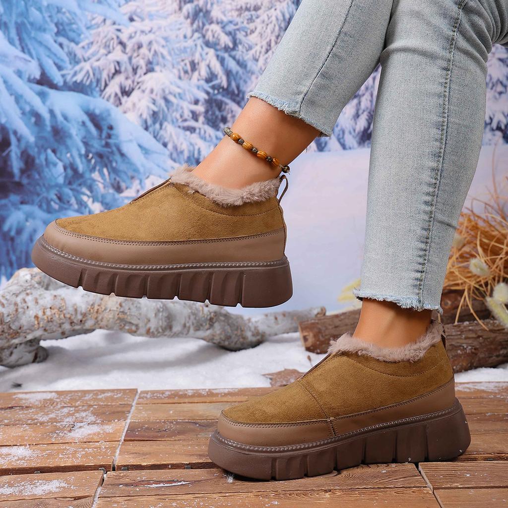 2026 Winter Neue Damen Baumwollschuhe mit Fleecefutter Warm und Bequem Dicksohlig Rutschfest Langlebig Kostenlose Damen Baumwollschuhe
