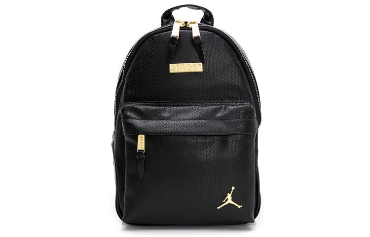 Jordan Leather Backpack Unisex Black/Gold ONESIZE