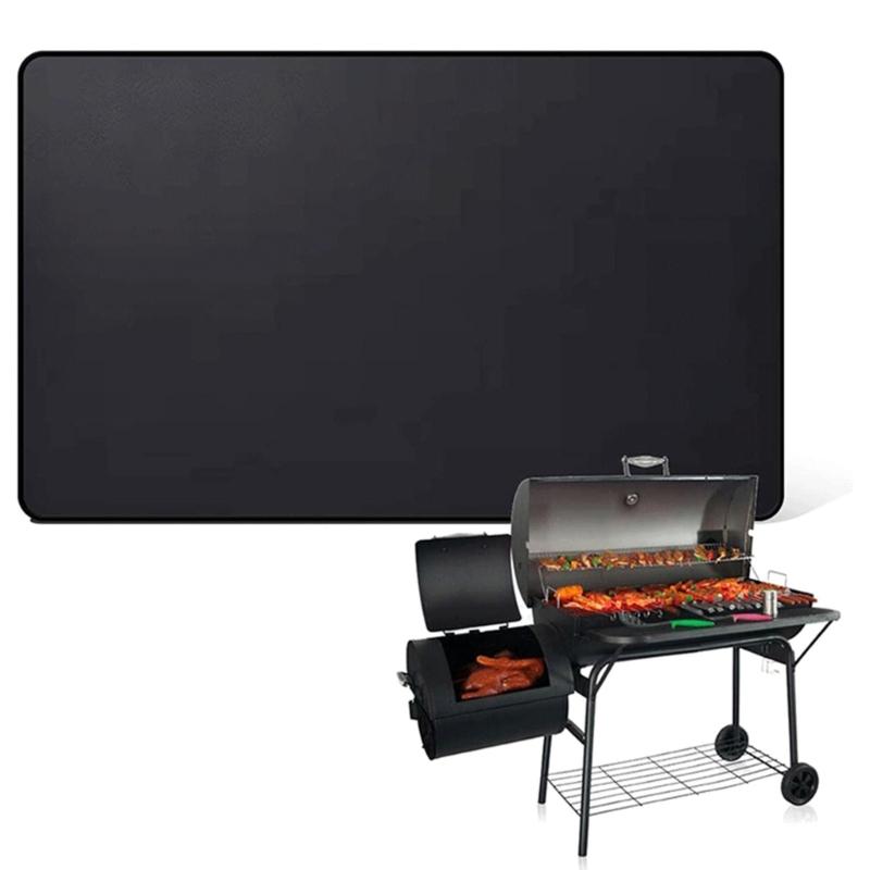 BBQ Fire Blanket Camping Fireproof Cloth Fire Pit Mat Picnic BBQ Pad High-Temperature Anti-Scalds Flame Retardant Rugs