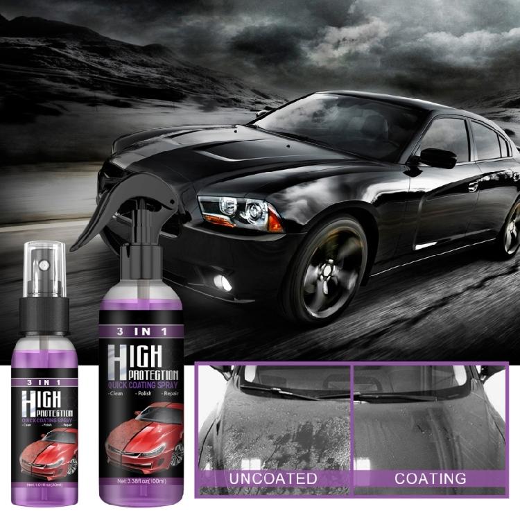 3 In 1 High Protection Quick Car Coating Sprays Extreme Slick Streak-Free Sprays