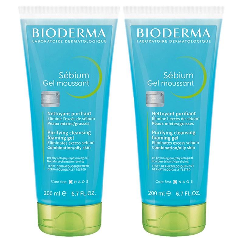 Bioderma Sebium Gel Moussant, 200ml, 2 pcs