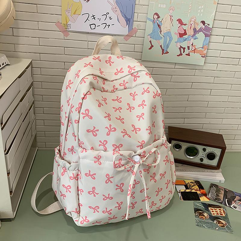 

Bow Backpack, Spring And Summer Backpack, Fashionable, Casual, Versatile For Commuting, Sports, Travel Backpack