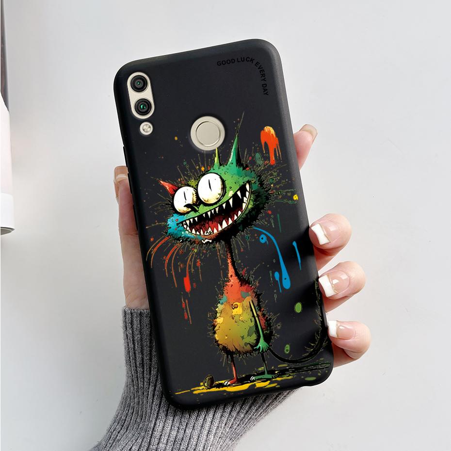 For Huawei Honor 8X Case Honor 8A 8C 8S Cover Cute Rabbit Panda Painted Soft TPU Phone Case For Honor 8A 8C 8S 8X Honor8X Fundas