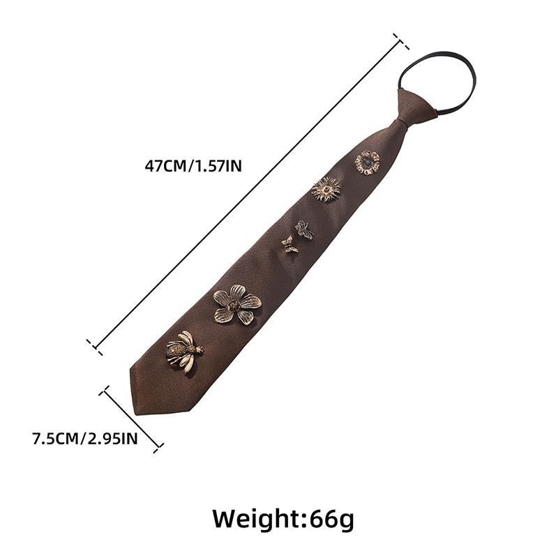 Versatile Flowers Butterfly Tie Luxury Design Shirt Tie Autumn Creativity Multi Element Splicing Accessories