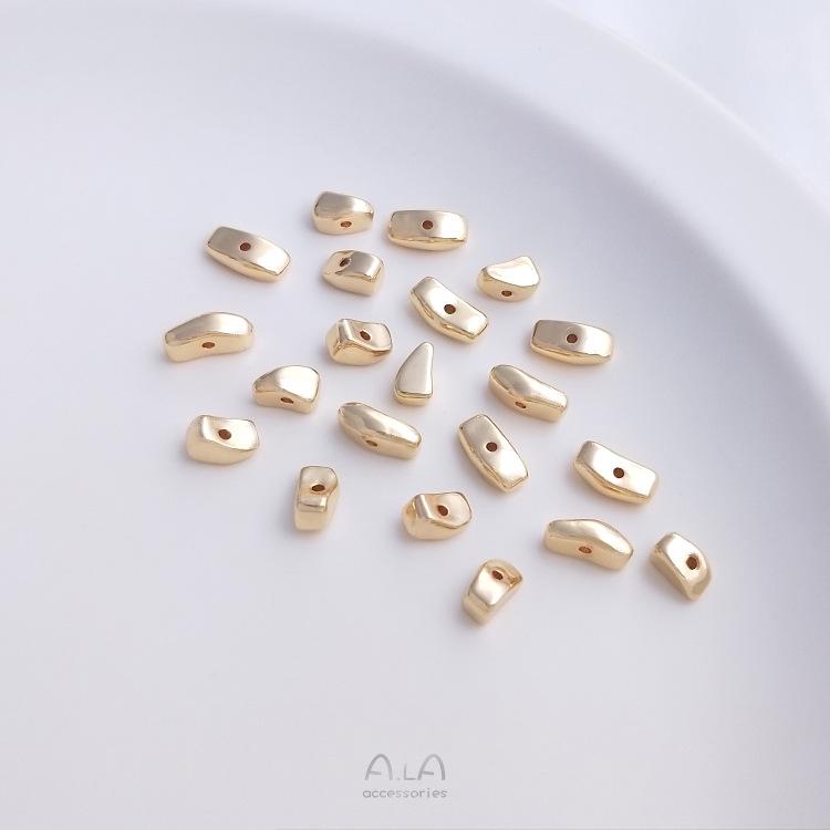 Margele Neregulate din Piatră Liberă Placate cu Aur de 14K și Mărgele din Folie de Aur pentru Confecționarea Bijuteriilor DIY