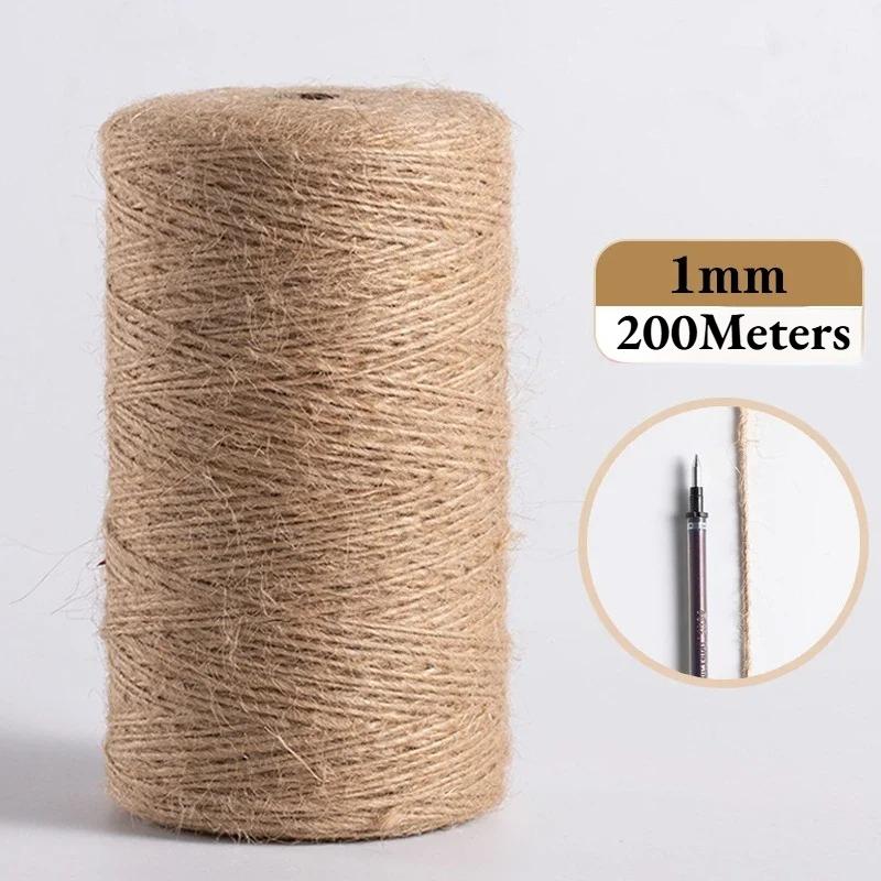 Natural Hemp Rope String for Jute Decoration, Twine for Crafts, Gift Wrapping, Jute Cord for Gardening, And Wedding Party Decor