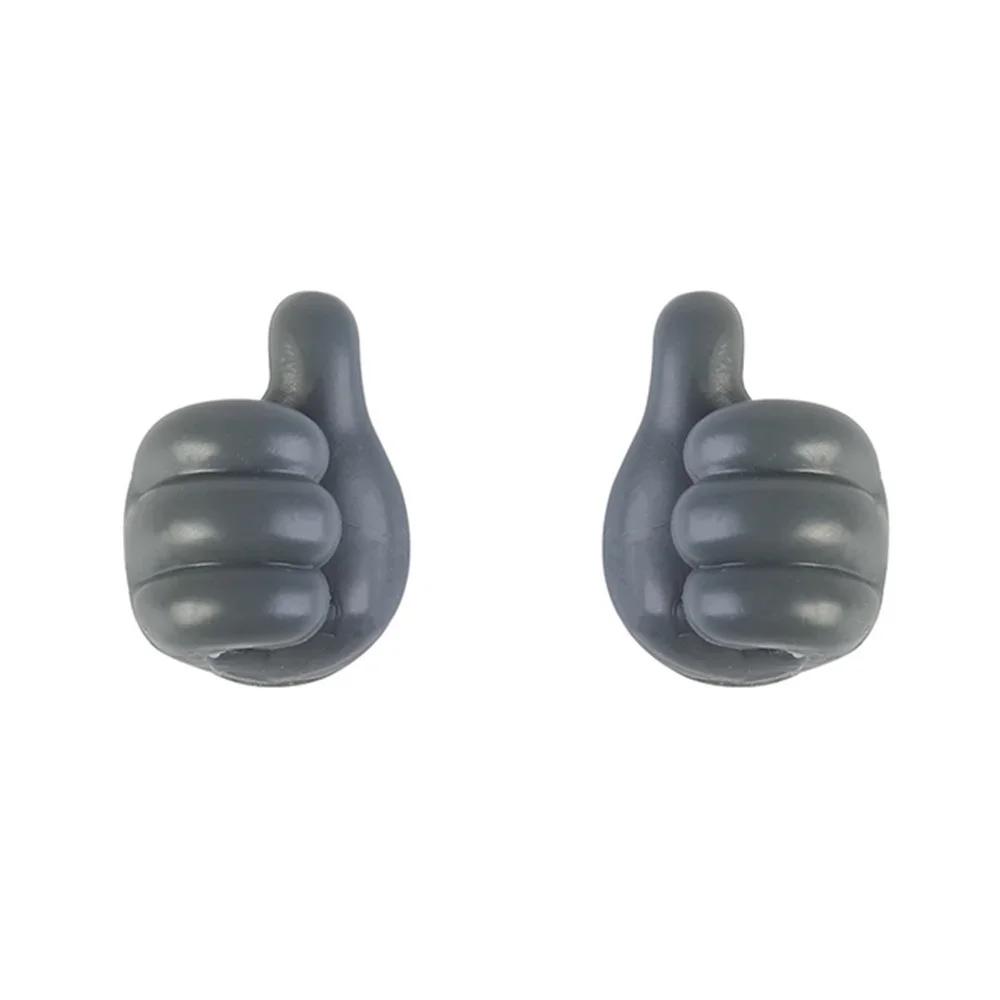 2pcs Hand-shaped Rubber Holder Multifunctional Self Adhesive Mini Hook for Car Wire Data Line Glasses Keys Tower Organizer Hooks