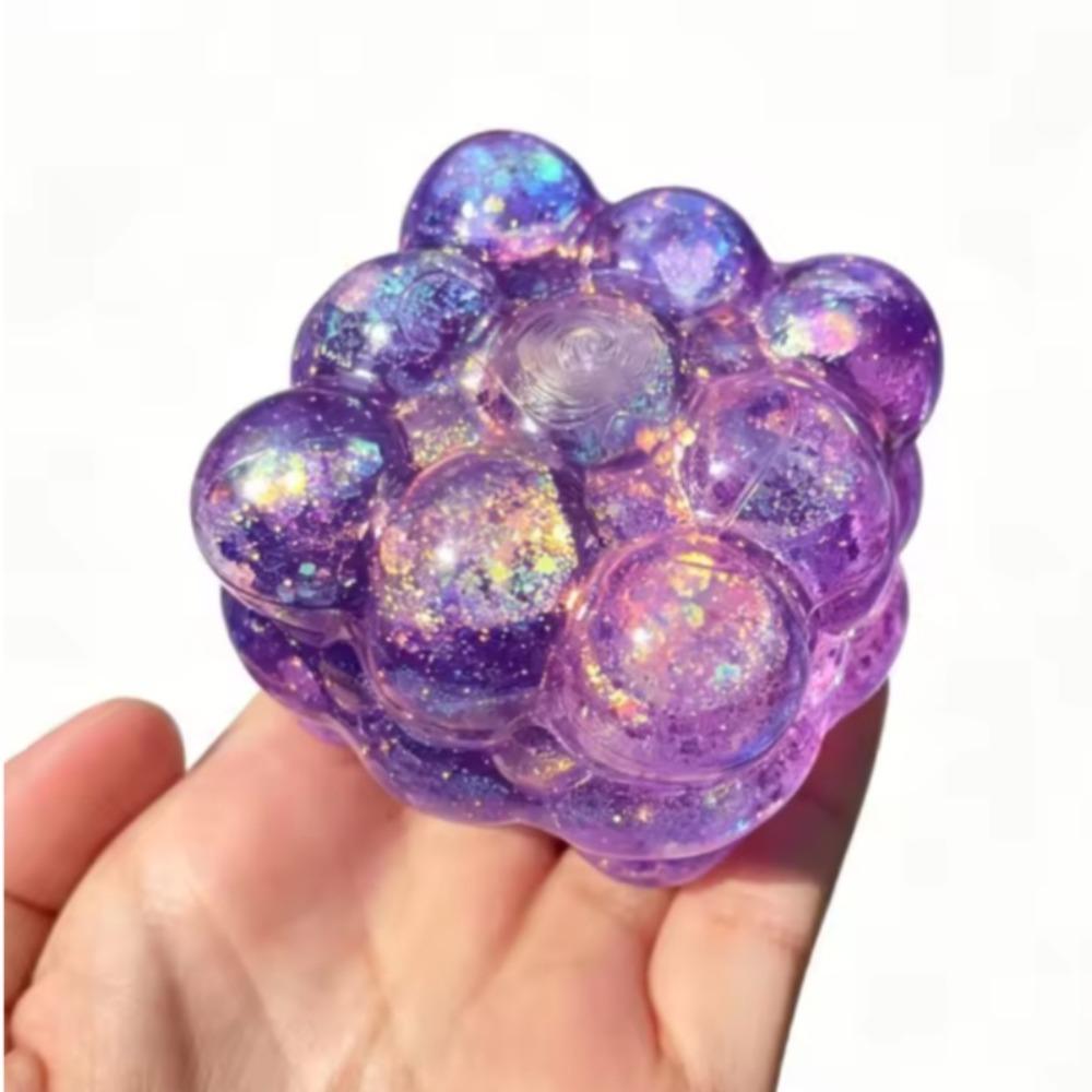 Shiny Maltose Fidget Toys Bright Colors Slow Rising Maltose Squeeze Toy Stress Relief Grape Texture Soft Slow Rebound Malt Cube