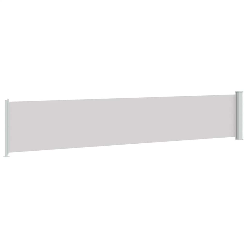 Vidaxl Retractable Side Awning for Terrace, 117 X 600 Cm, Grey