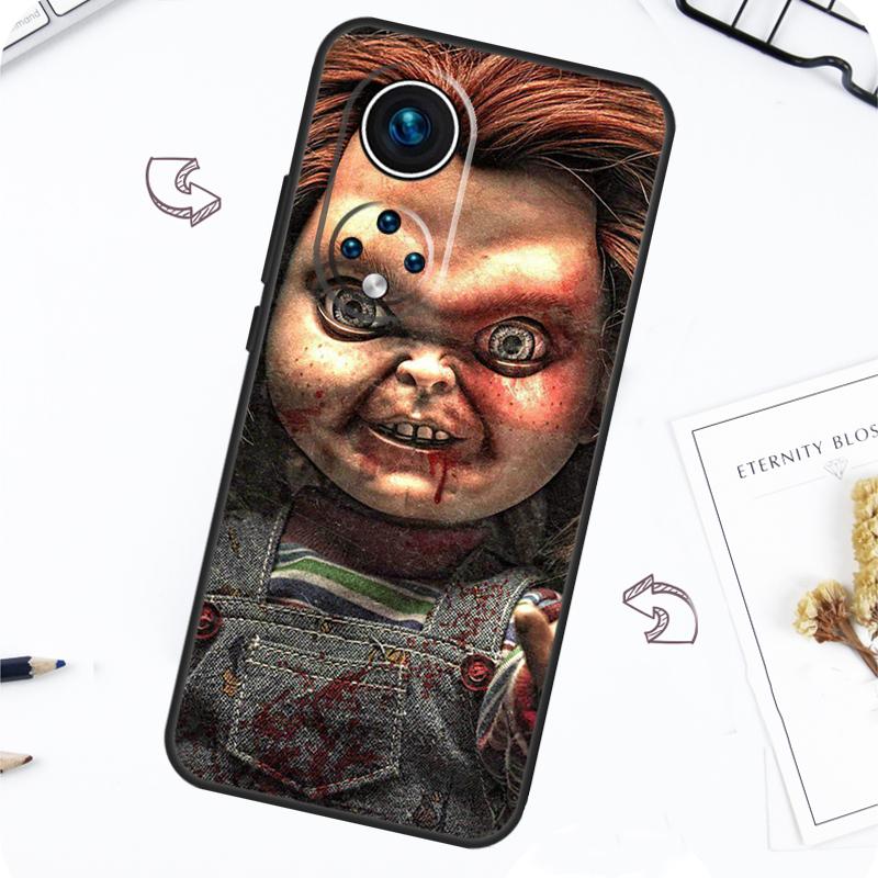 Scary Chucky Doll Horror Movie Case For Huawei P30 P50 Pro P40 P20 Lite P Smart 2019 Nova 5T Honor 70 50 80 X8 X9 Cover