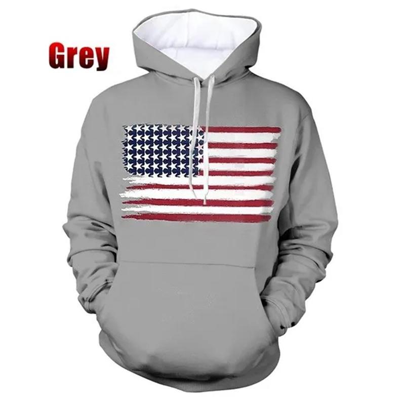 Amerikanische Flagge US Dream Emblem Hoodie Herrenbekleidung 3D-Druck USA Spirit Hoodies Damen Harajuku Mode y2k Pullover Kapuzenpullover