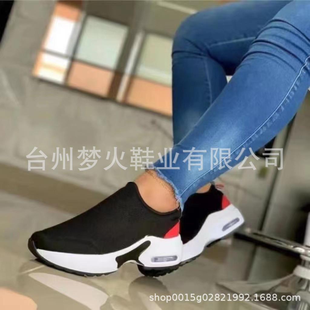 One-pedal sneakers women's wordless spring and summer new air cushion lazy shoes