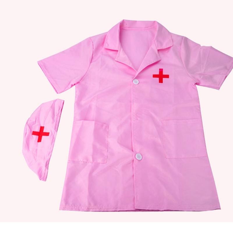 Kids Doctor Coat Set Children Cosplay Dressing Up Doctor Costume for Boys and Girls Cosplay Halloween Doctor Costumes