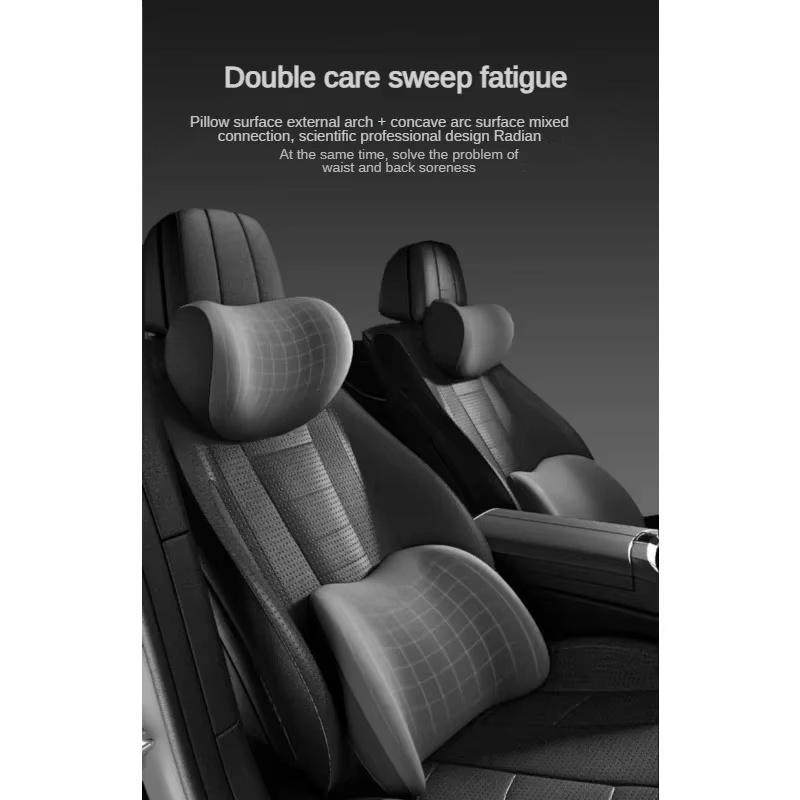 1pcs Car Headrest/Lumbar Support Car Neck Pillow Waist Cushion Driver Seat Backrest Car Cushion Driving Lumbar Support tools