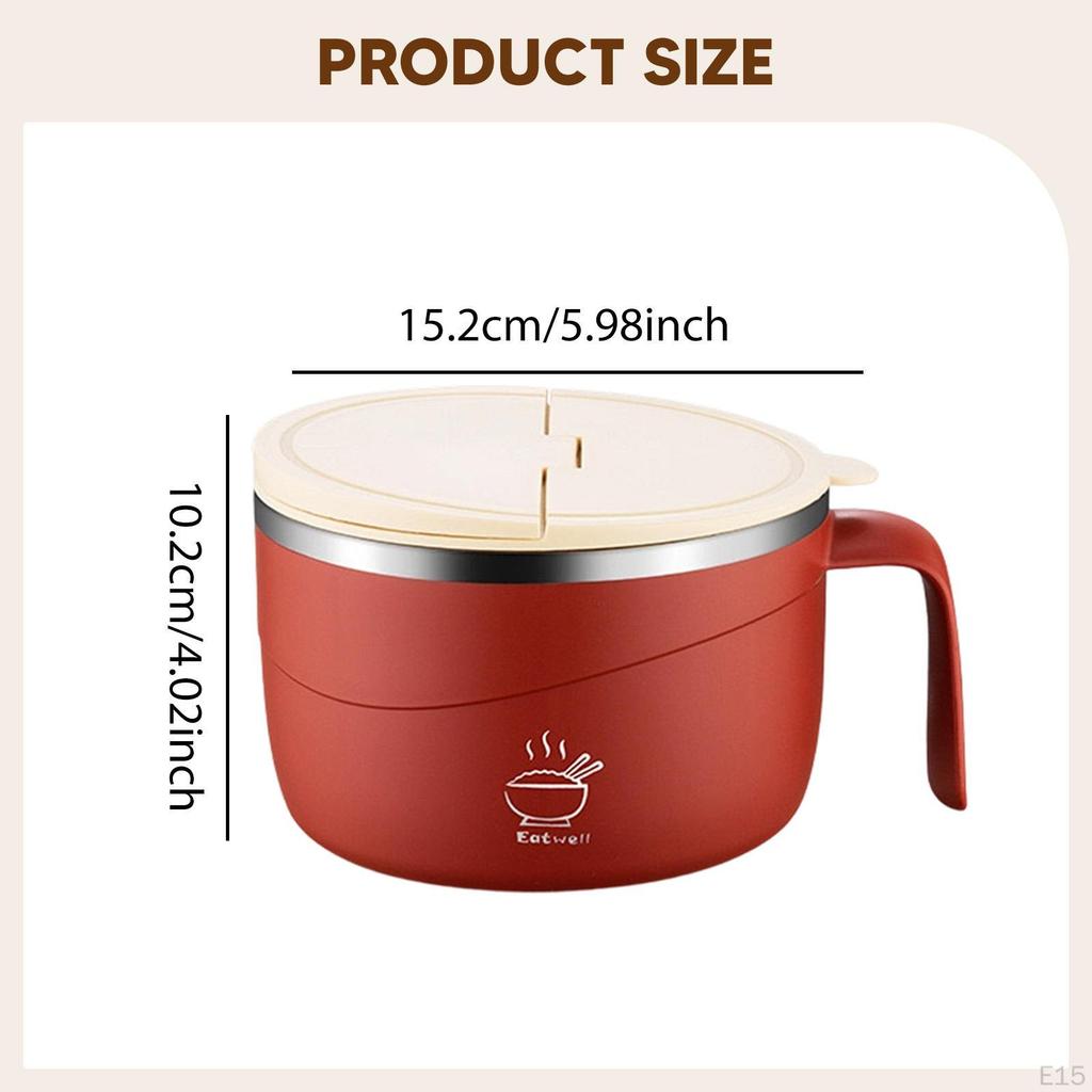 with Lid, Round Soup Bowl, Kitchen Utensil, Household Accessory, Large Capacity Cereal Container,