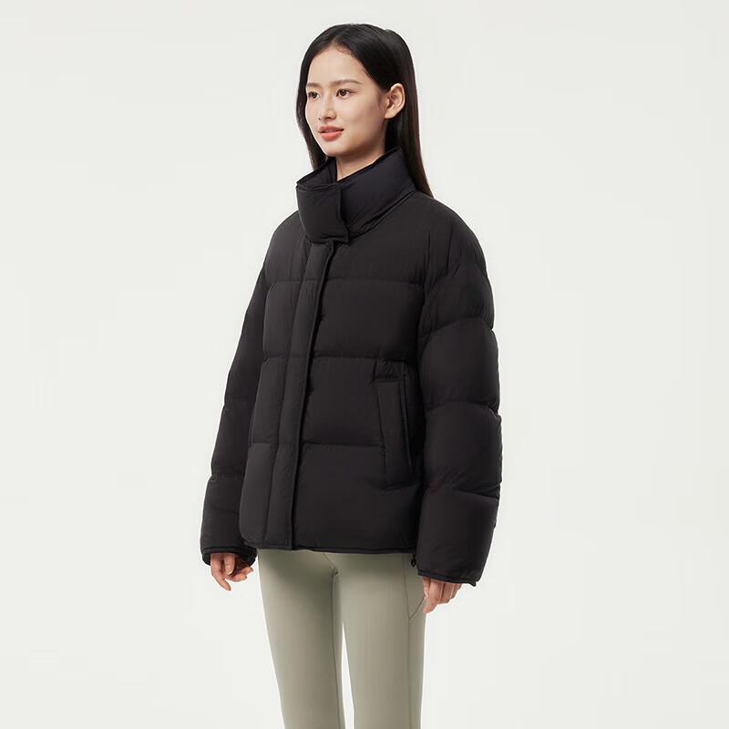 Tanboer Women's Short Stand Collar Loose Fit Down Puffer Jacket TBF530328T