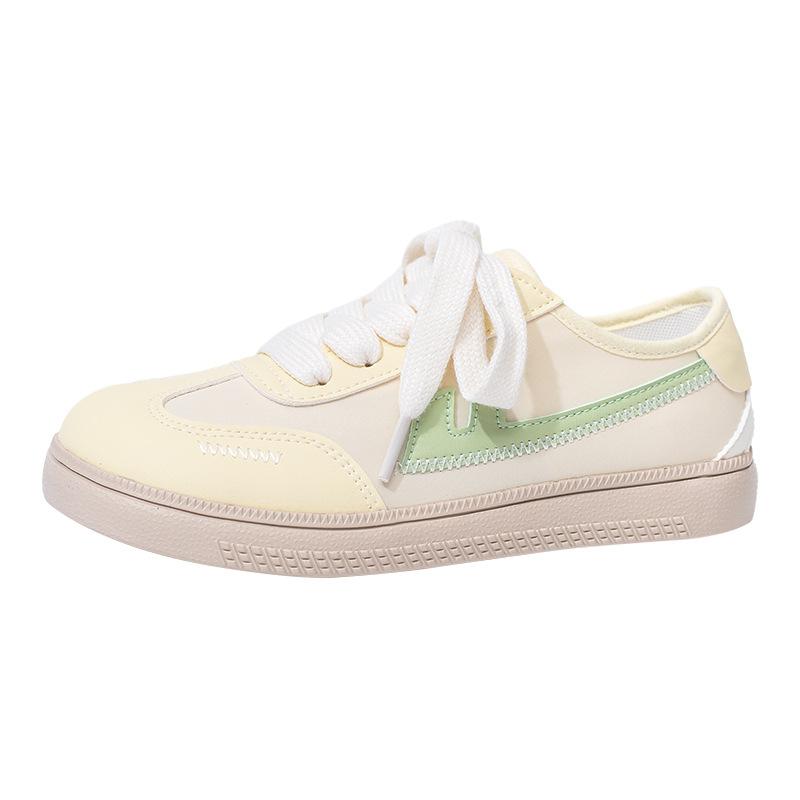 

Однотонные удобные минималистичные ветрозащитные легкие дофаминовые повседневные туфли с круглым носком на шнуровке, женские одинарные туфли высокой ценности 40