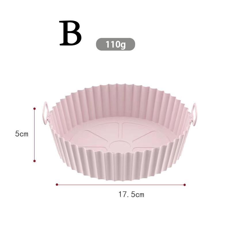 Silicone Air Fryers Oven Baking Tray Pizza Fried Chicken Airfryer Silicone Basket Reusable Airfryer Pan Liner Accessories