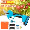21V 40MM Electric Pruner Battery Pruning Shear Garden Scissors Trees Secateurs Cutter Shear Professional Cordless Pruner