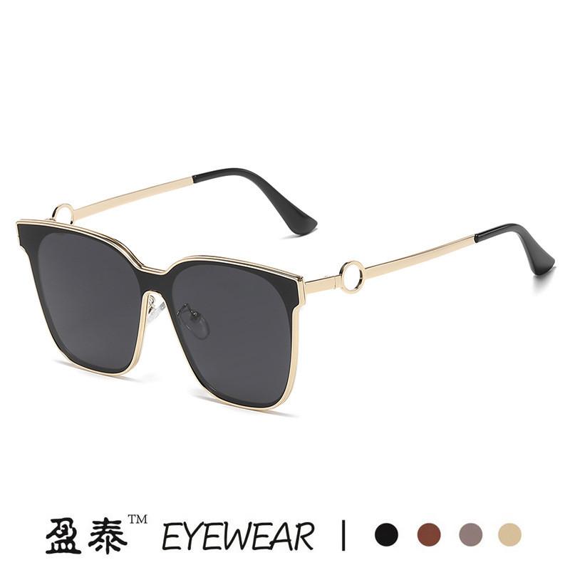 Fashion Square Metal Sunglasses With Uv400 Protection For Outdoor Activities And Street Style