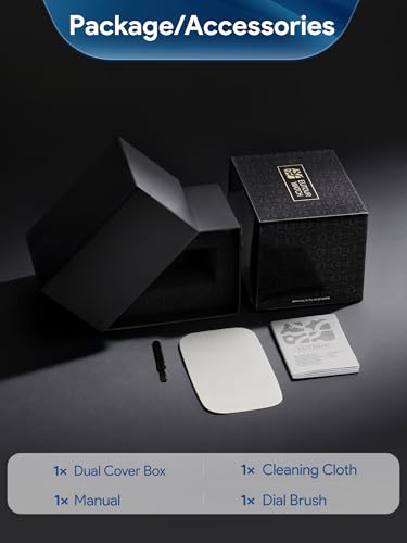 EUTOUR Herren-Magnetuhr, Stilvoll, Einfach, Lässige Quarzuhr mit Magnetkugel-Design, 5 ATM Wasserdichtigkeit, 40mm Zifferblatt und Schwarzes Gummiarmband