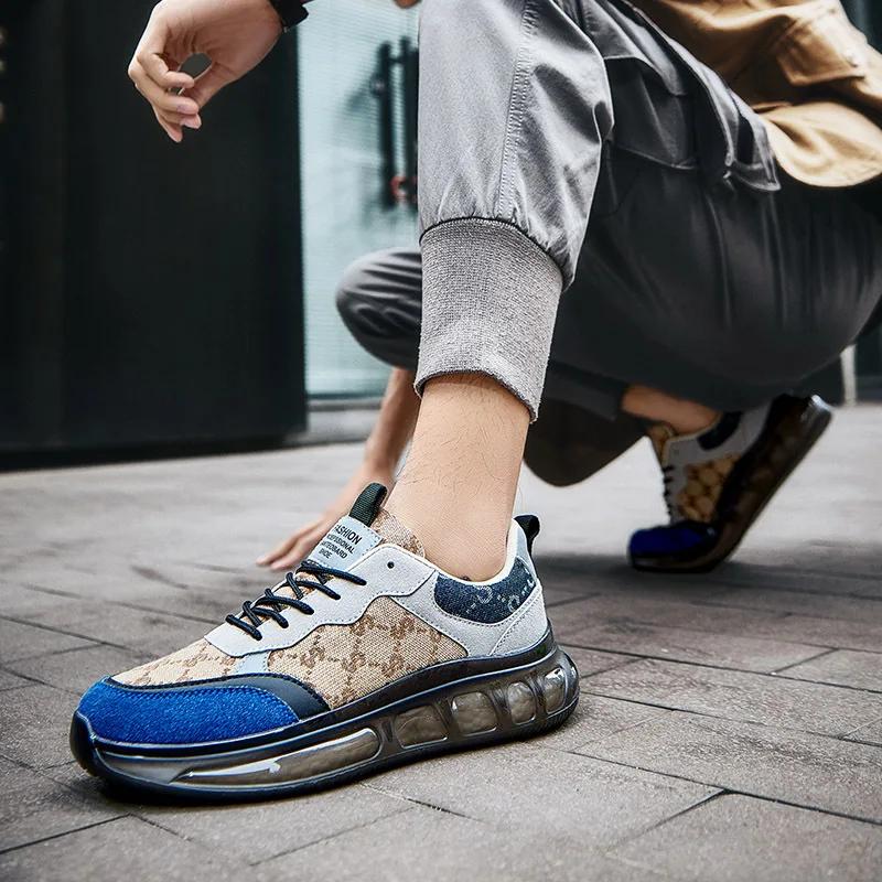 Fashion 2024 Latest Men's Thick Soled Height Increasing Versatile Casual Shoes Fashionable Campus Style Youth Running Sports Shoes