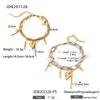 Modern Double Strand Heart Charm Bangle Stainless Steel Bracelet Adjustable Length Unisex Accessory For Daily