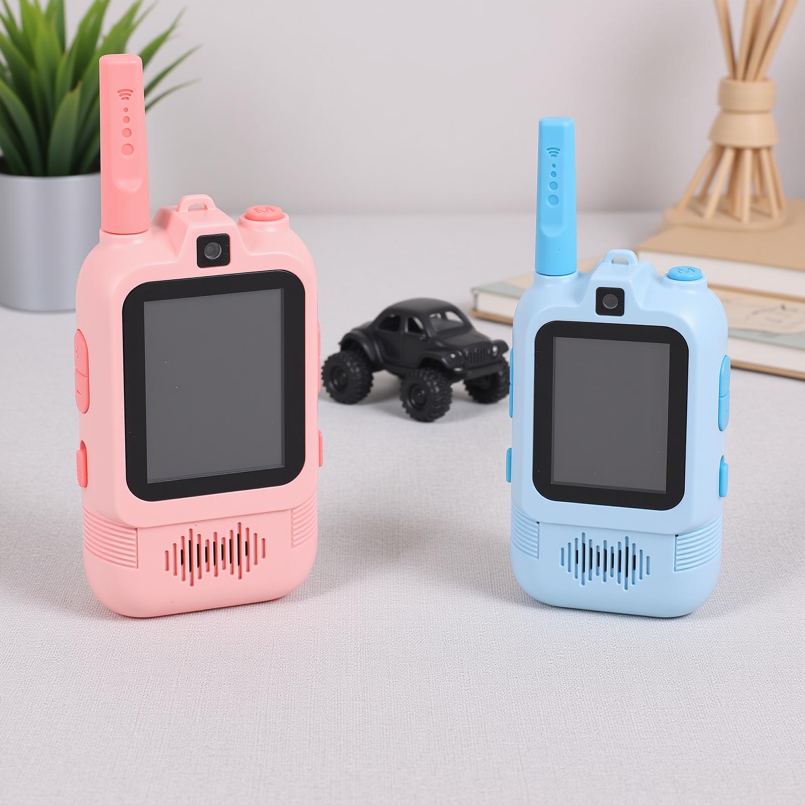 2 шт. Детский видеодомофон с двумя камерами, 2-дюймовый экран, двусторонняя беспроводная радионяня для мальчиков и девочек 3-12 лет