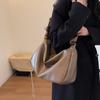 Solid Color Ruched Underarm Bag Large Capacity Single Shoulder Bag All Match Pleated Bag  Ladies
