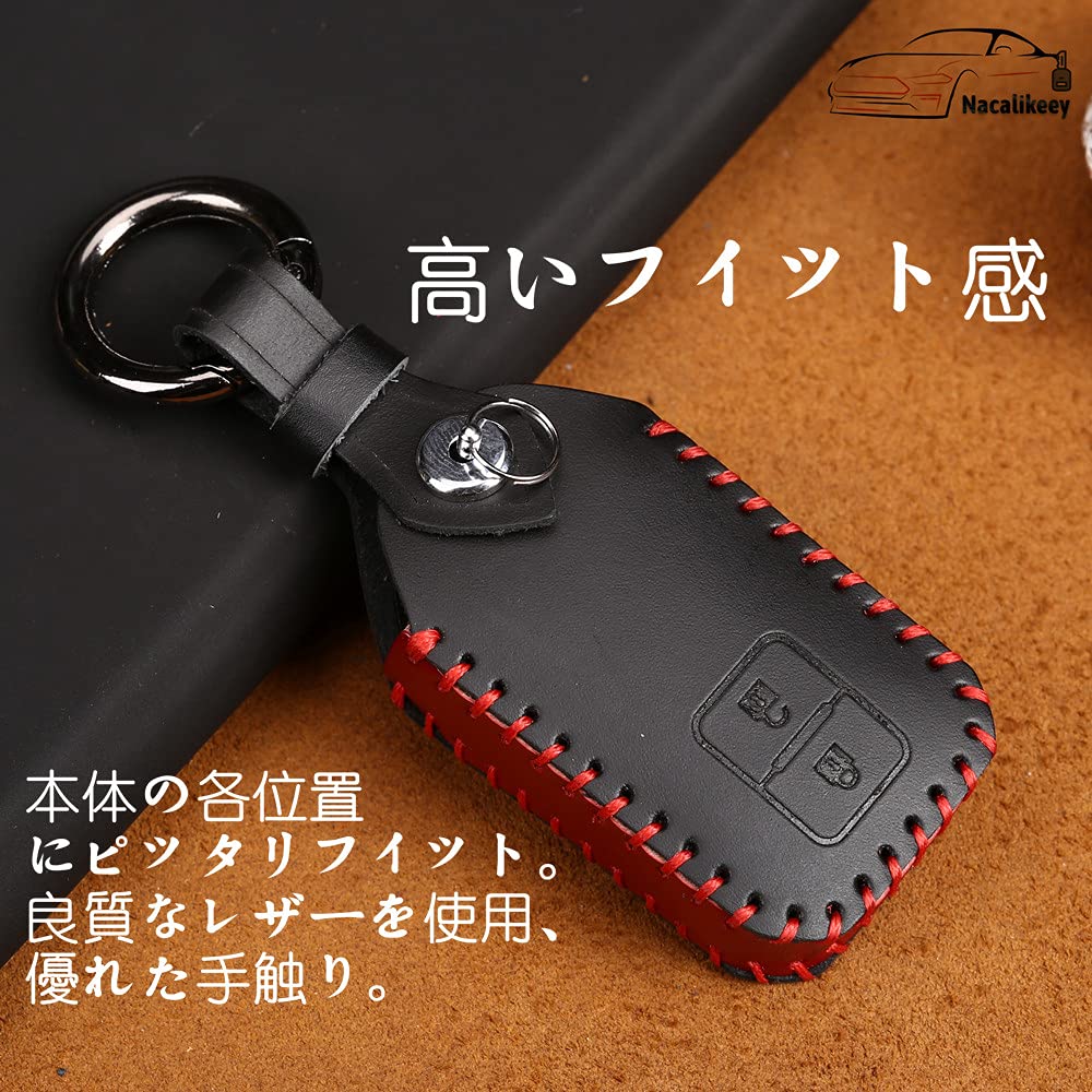 Suzuki New Spacia Key Cover Case Crossover New Jimny JB64W JB77W Wagon R New Hustler Genuine Leather Key Case, Tan