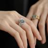 Retro Stijl Zakiram Tang Graspatroon Ring voor Mannen en Vrouwen, Modieuze en Veelzijdige Ring