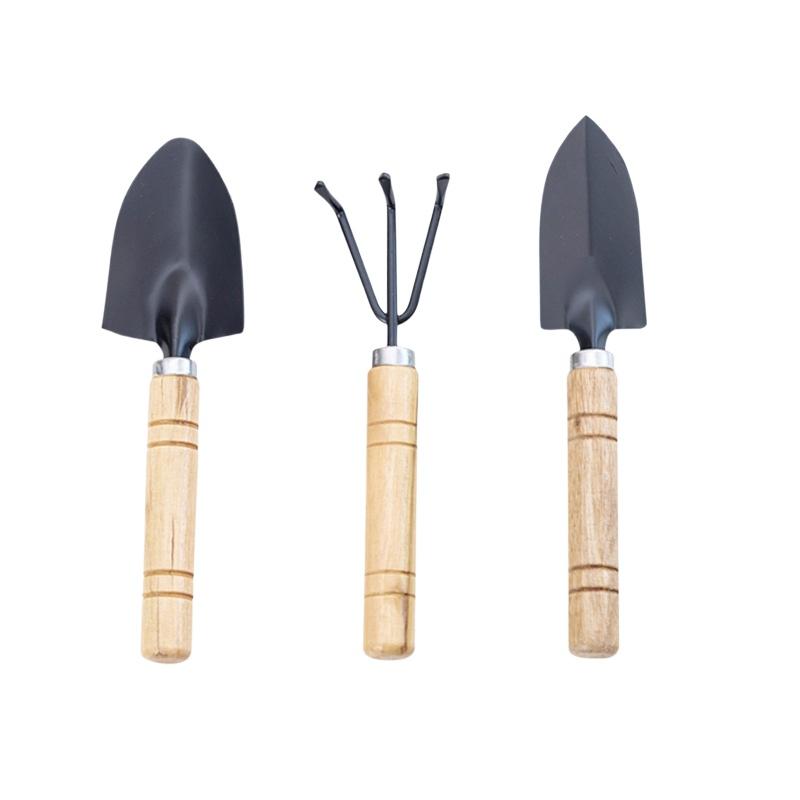 Gartengeräte-Set Metall Miniatur-Spaten Rechen Pflanzwerkzeug Handwerkzeug-Set