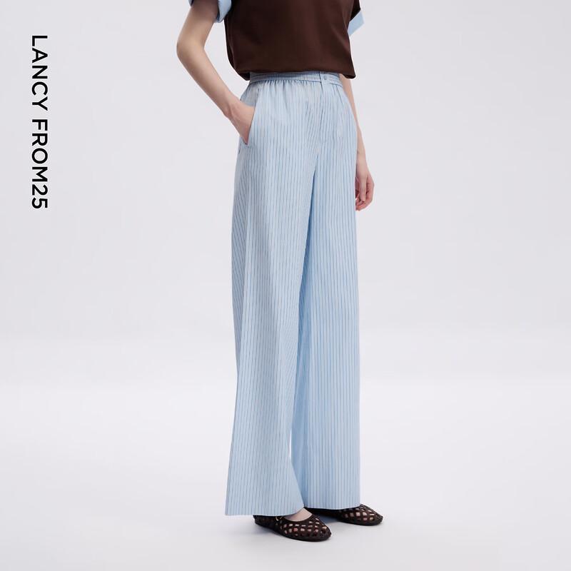 LANCY Women's Smart Comfort Wide-Leg Pants
